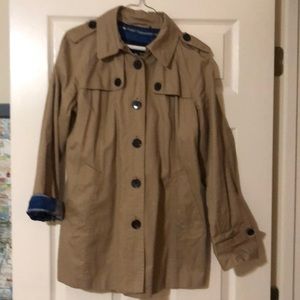 Banana Republic Mac jacket with plaid lining.